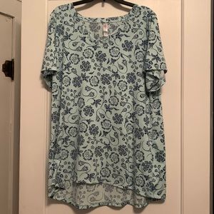 LuLaRoe Classic T Green Floral Shirt-3XL